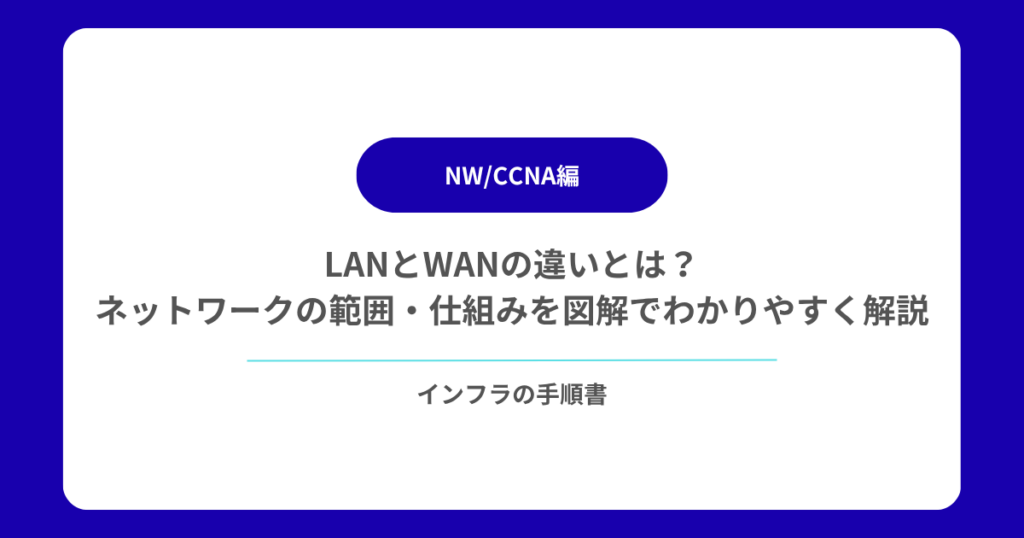 LANとWANの違いとは？ネットワークの範囲・仕組みを図解でわかりやすく解説