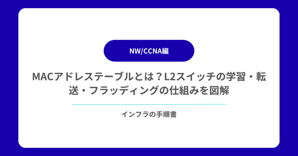 MACアドレステーブルとは？L2スイッチの学習・転送・フラッディングの仕組みを図解